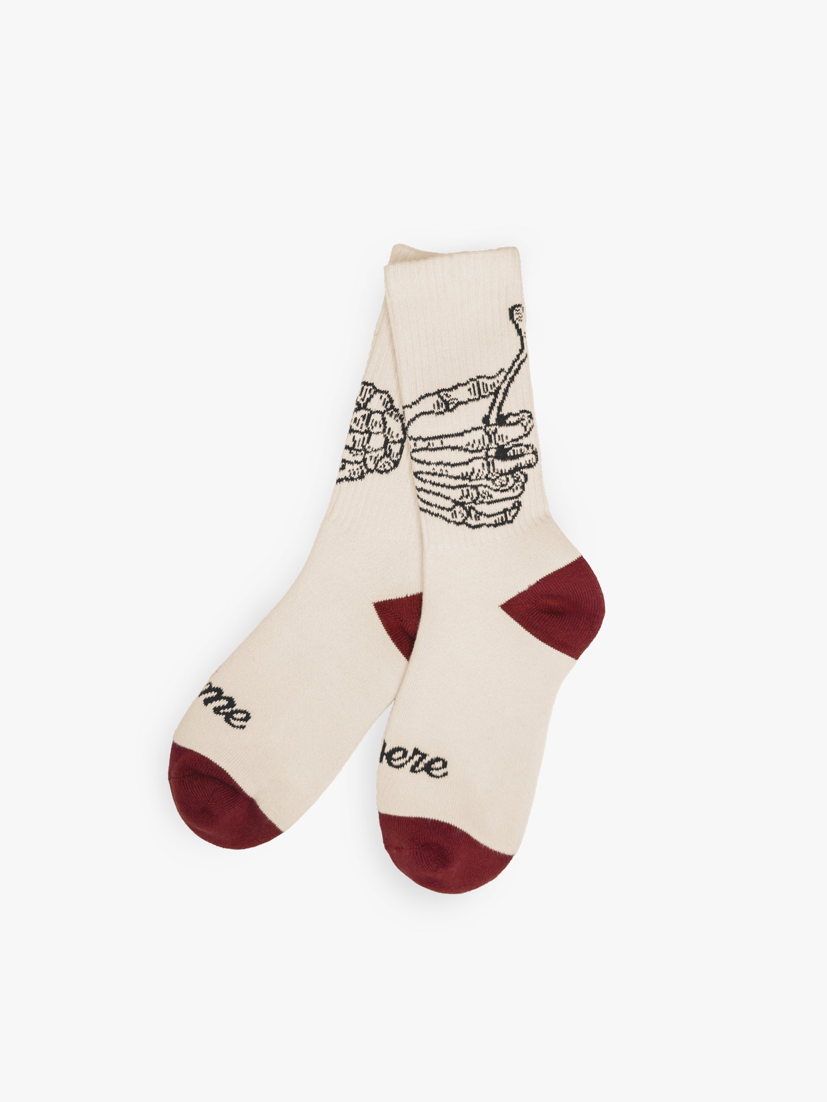 These Hands Crew Socks in Ecru