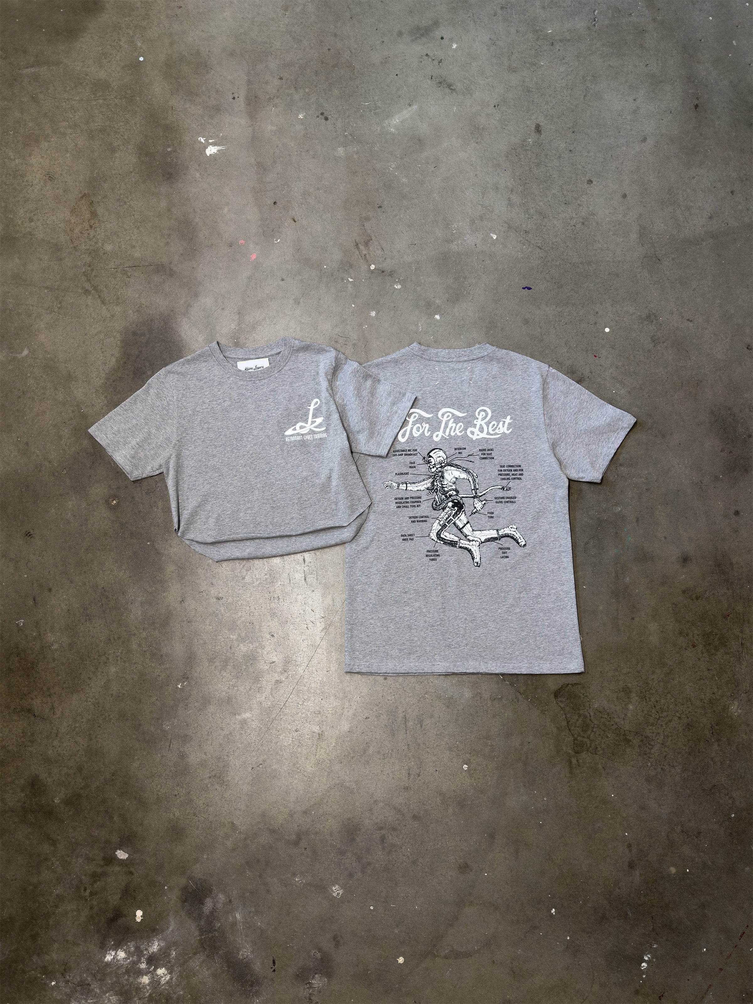 AST Cropped T Shirt in Marl Gray