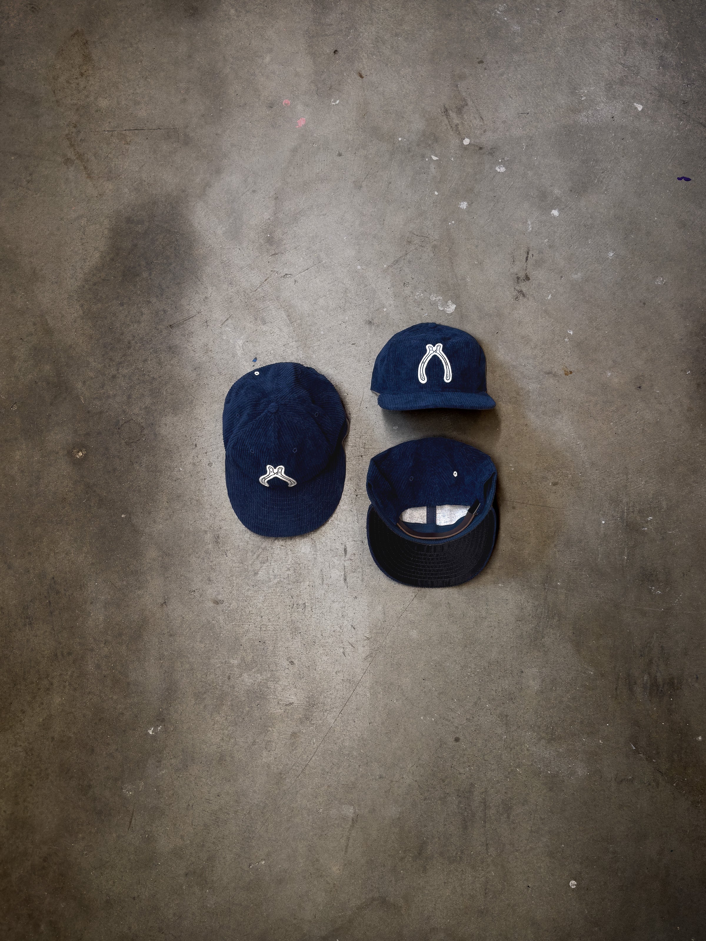 Double Wishbone Baseball Cap in Corduroy