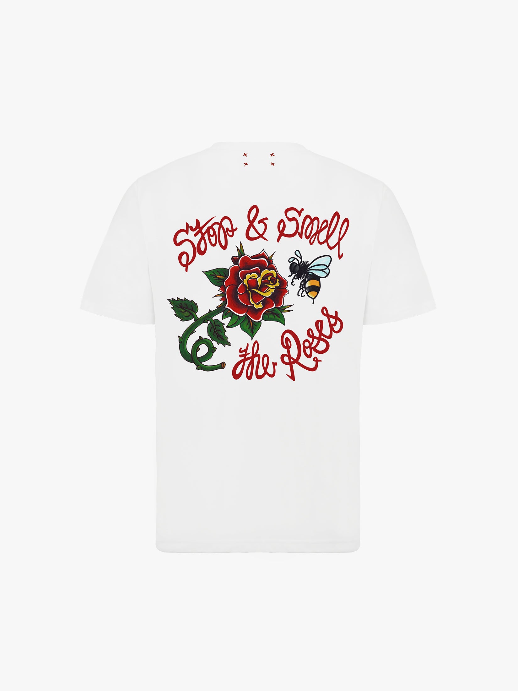 Smell the Roses T Shirt in White | Savor the Moment | Kolme Lespere