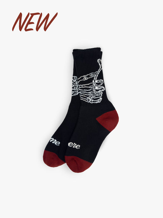 These Hands Crew Socks in Black