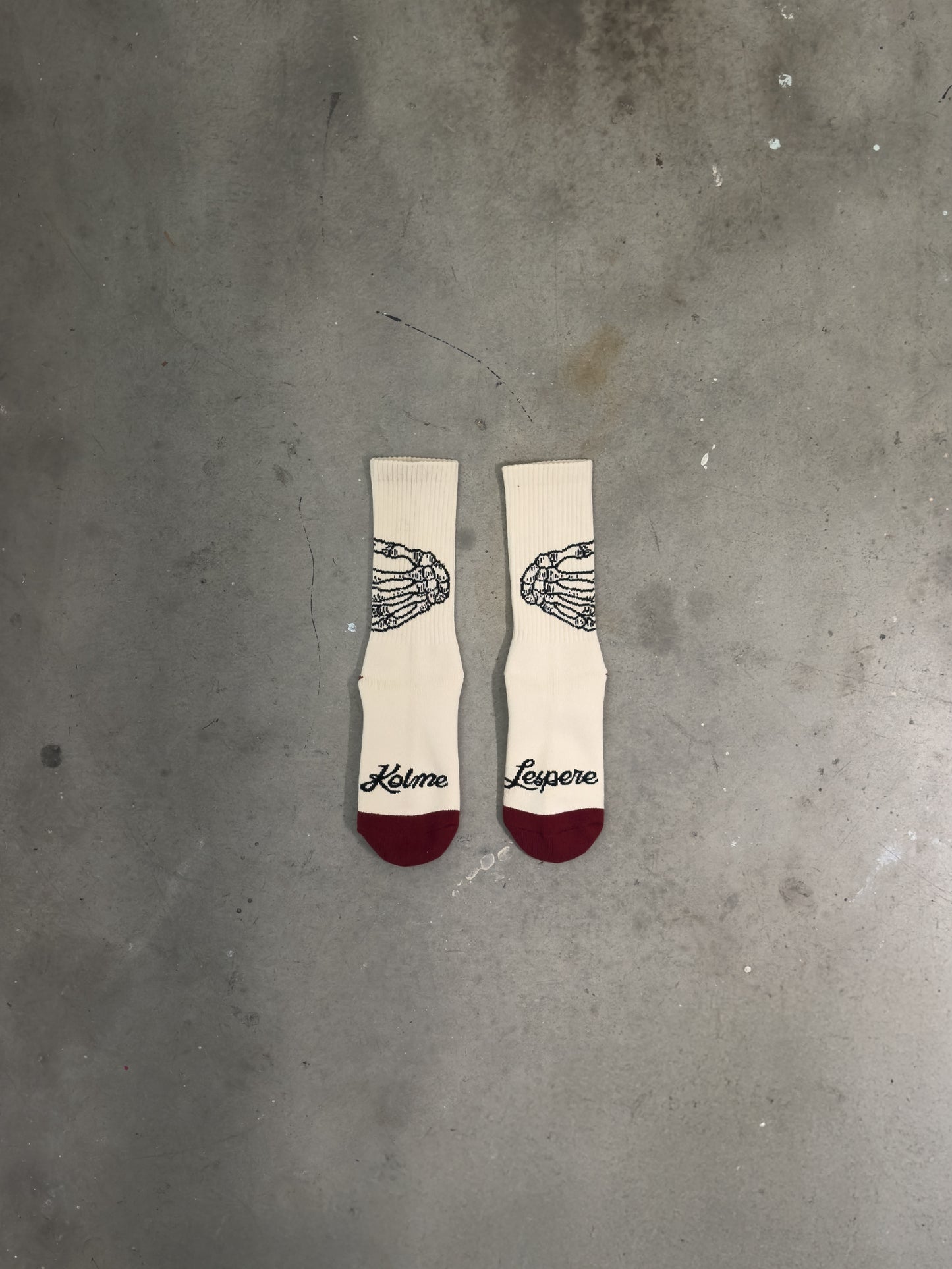 These Hands Crew Socks in Ecru