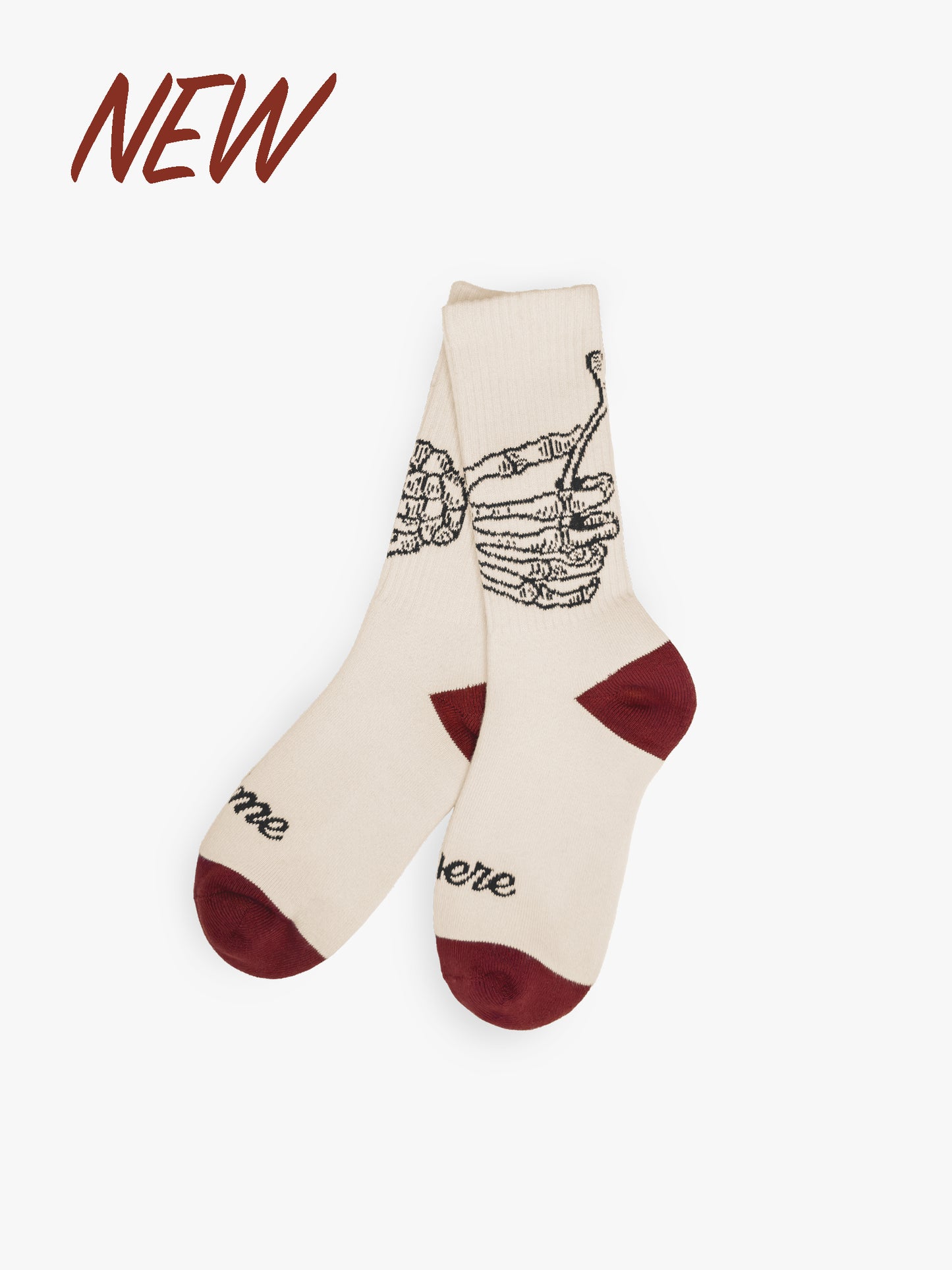 These Hands Crew Socks in Ecru