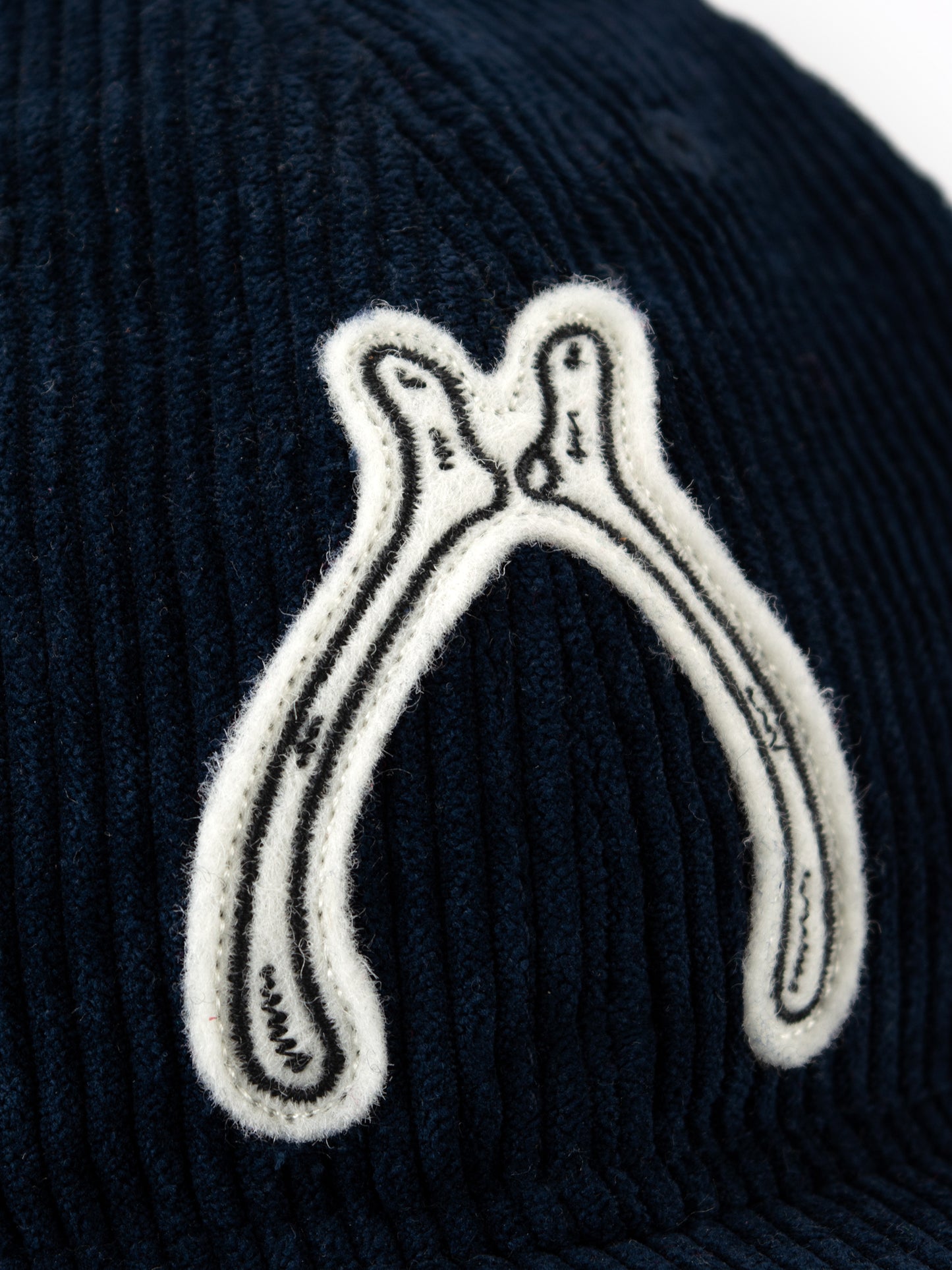 Double Wishbone Baseball Cap in Corduroy