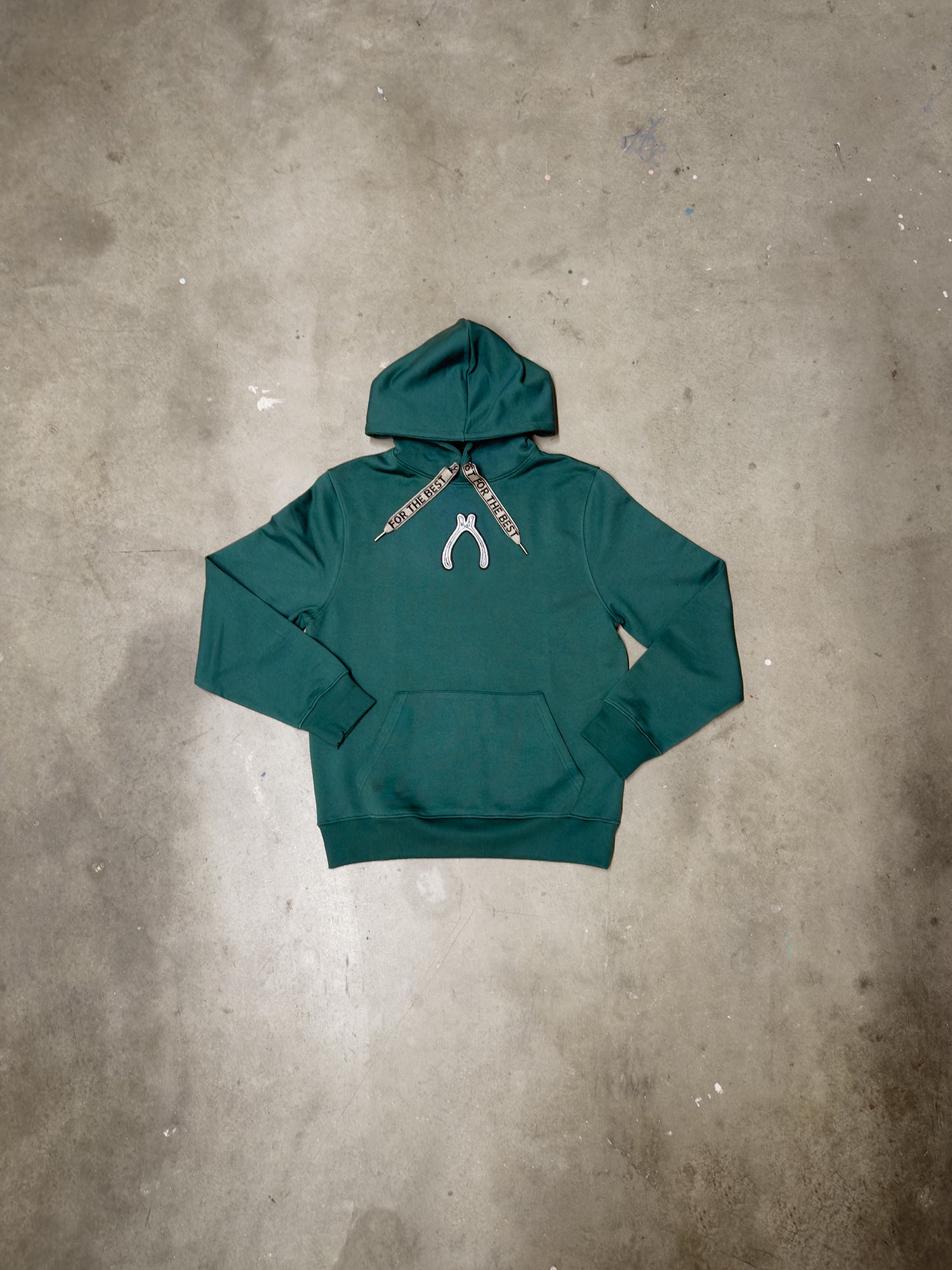 Double Wishbone Hoodie Viridian | Make Your Own Luck | Kolme Lespere