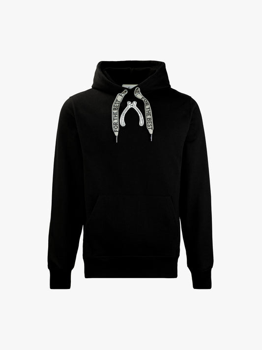 Double Wishbone Hoodie in Black