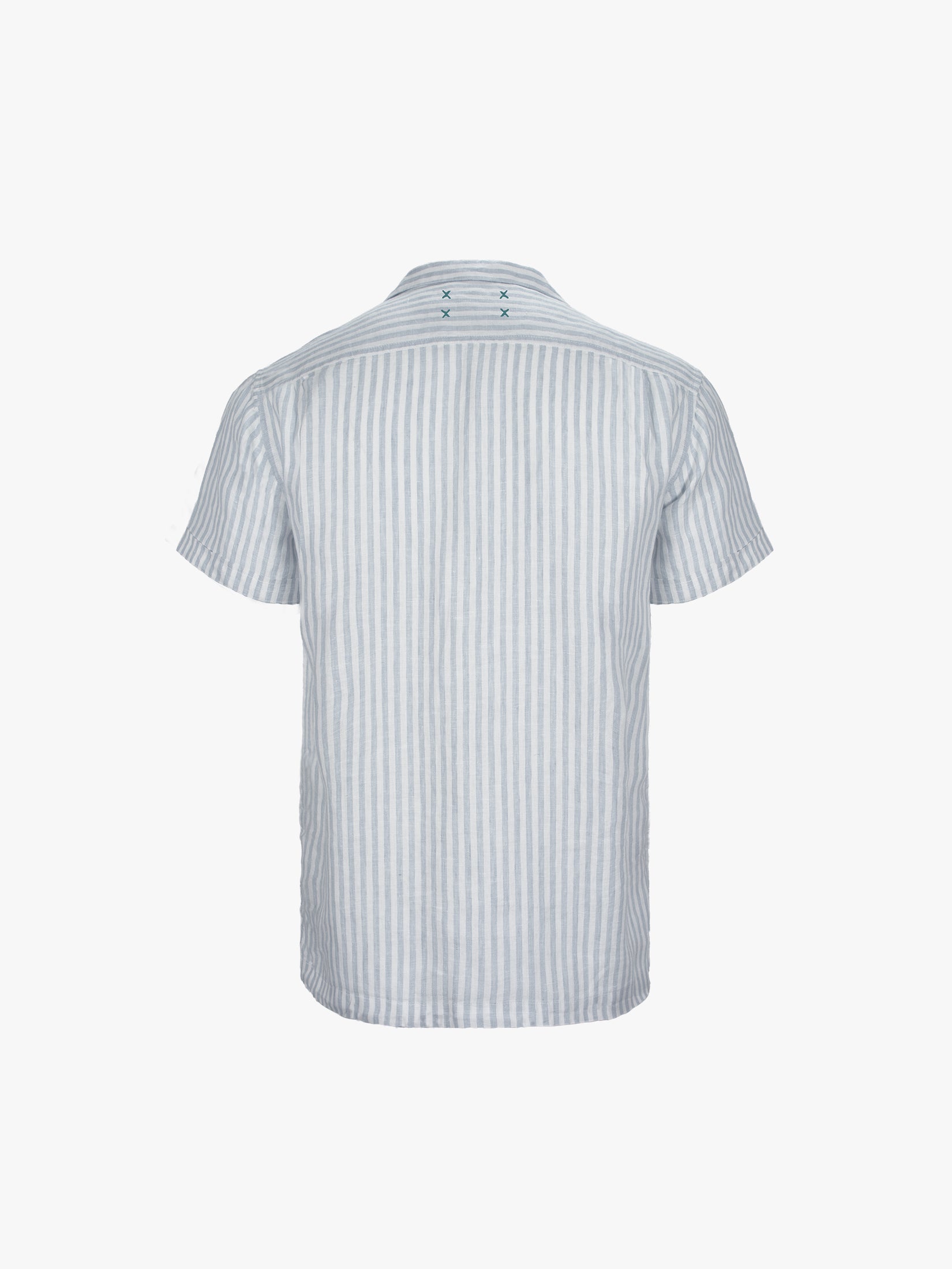 The Vacation Daddy Camp Collar Shirt in Stripe Linen