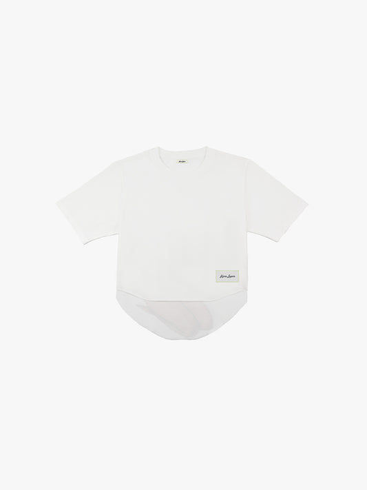 Hello Swimmer Cropped T Shirt in White